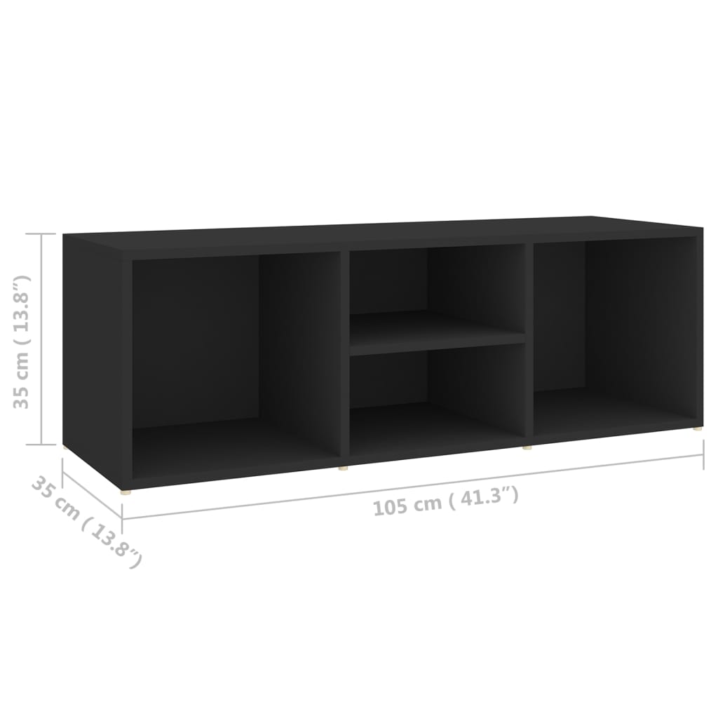 Banc à chaussures Noir 105x35x35 cm Aggloméré - XIOS