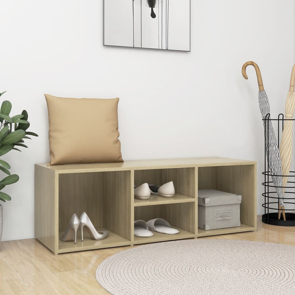 Banc de rangement à chaussures Chêne sonoma Bois d’ingénierie - XIOS