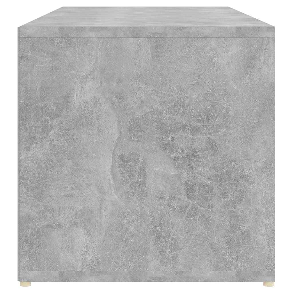Banc à chaussures Gris béton 105x35x35 cm Aggloméré - XIOS