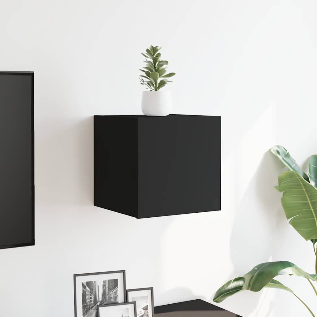 Meuble TV mural Noir 30,5x30x30 cm - XIOS