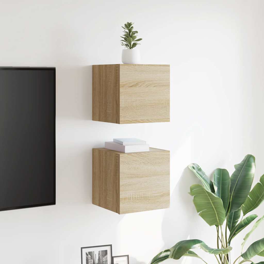 Meubles TV muraux 2 pcs Chêne sonoma 30,5x30x30 cm - XIOS