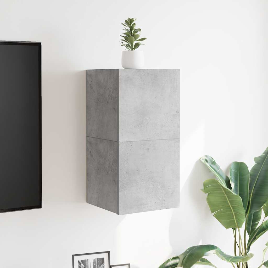 Meubles TV muraux 2 pcs Gris béton 30,5x30x30 cm - XIOS