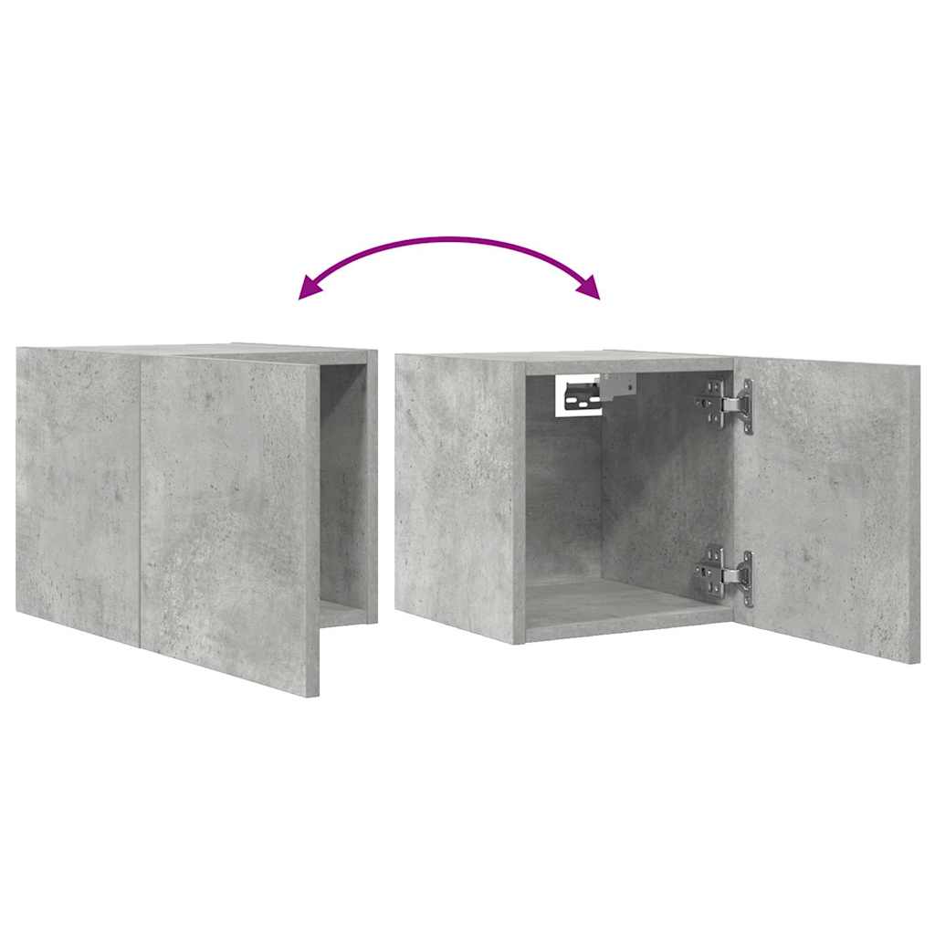 Meubles TV muraux 2 pcs Gris béton 30,5x30x30 cm - XIOS