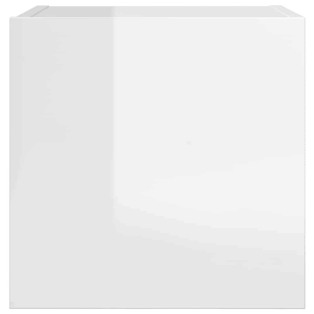 Meuble TV mural Blanc brillant 30,5x30x30 cm - XIOS