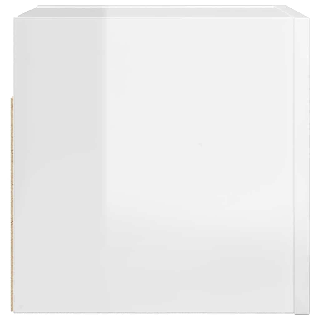 Meuble TV mural Blanc brillant 30,5x30x30 cm - XIOS