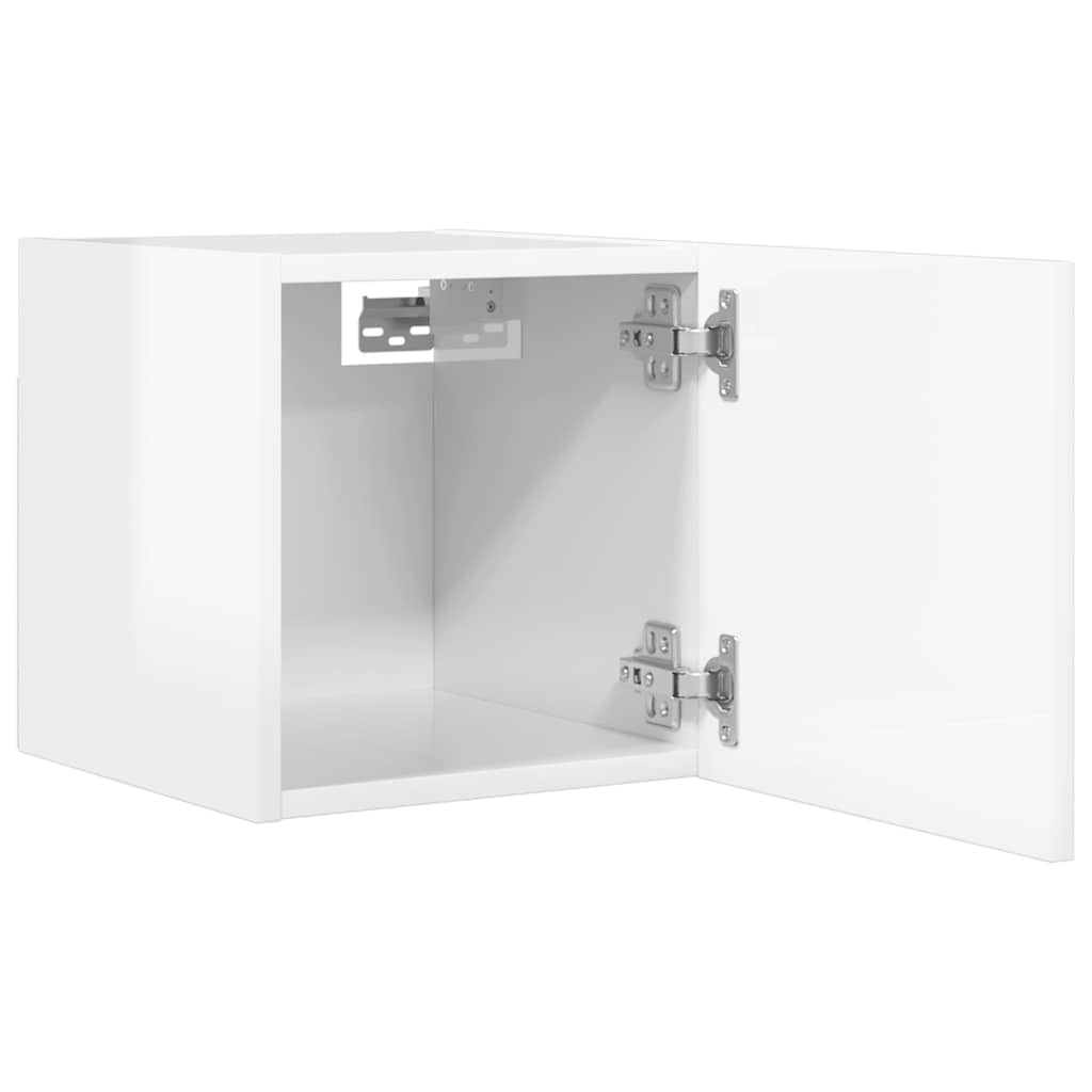 Meuble TV mural Blanc brillant 30,5x30x30 cm - XIOS