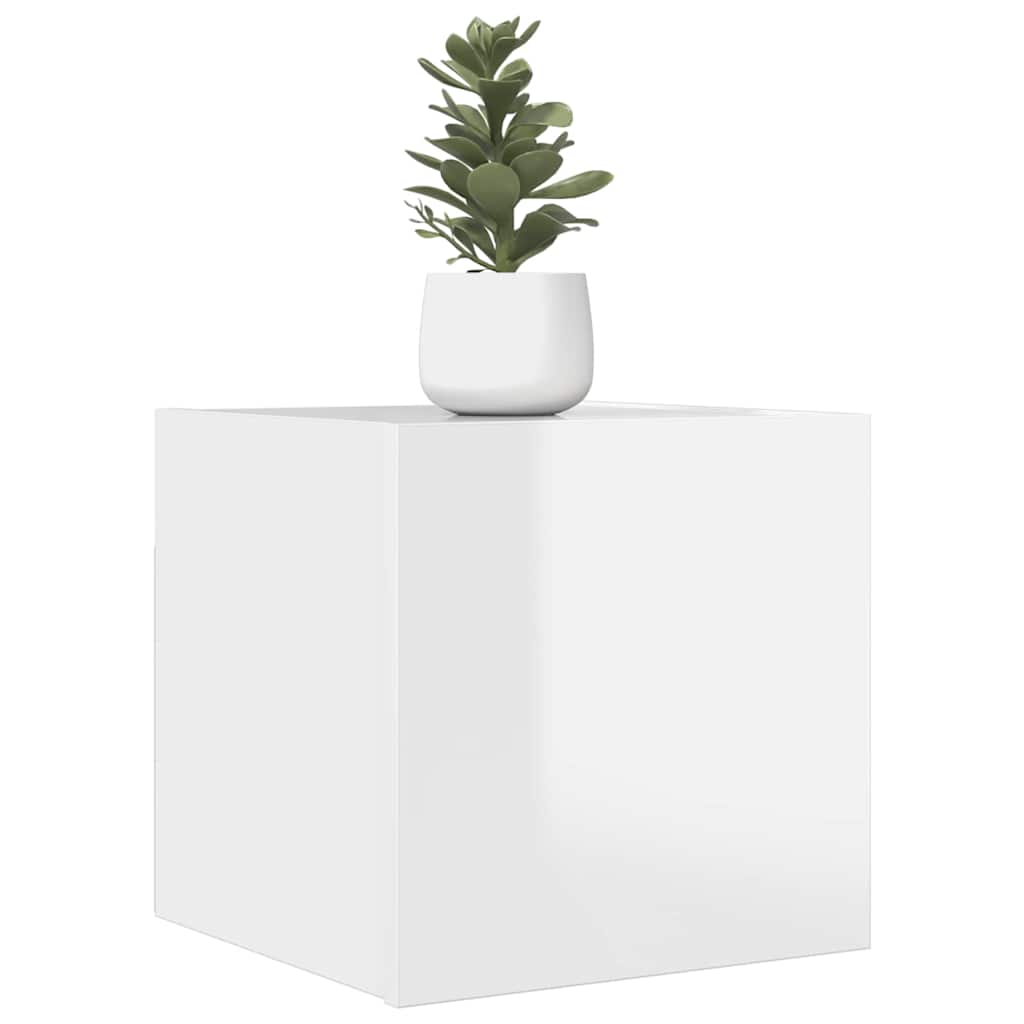 Meuble TV mural Blanc brillant 30,5x30x30 cm - XIOS