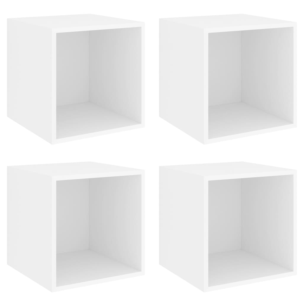 Armoires murales 4 pcs Blanc 37x37x37 cm Bois d’ingénierie - XIOS