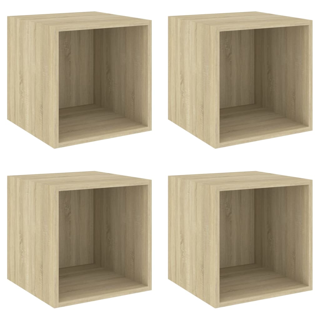 Armoires murales 4 pcs Chêne Sonoma 37x37x37 cm Bois ingénierie - XIOS