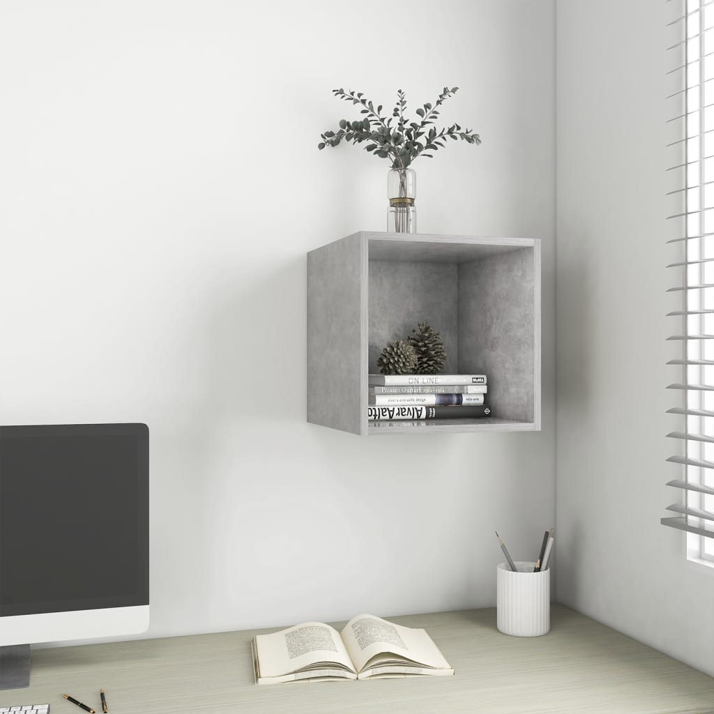 Armoire murale Gris béton 37x37x37 cm Aggloméré Étagères murales & corniches vidaXL