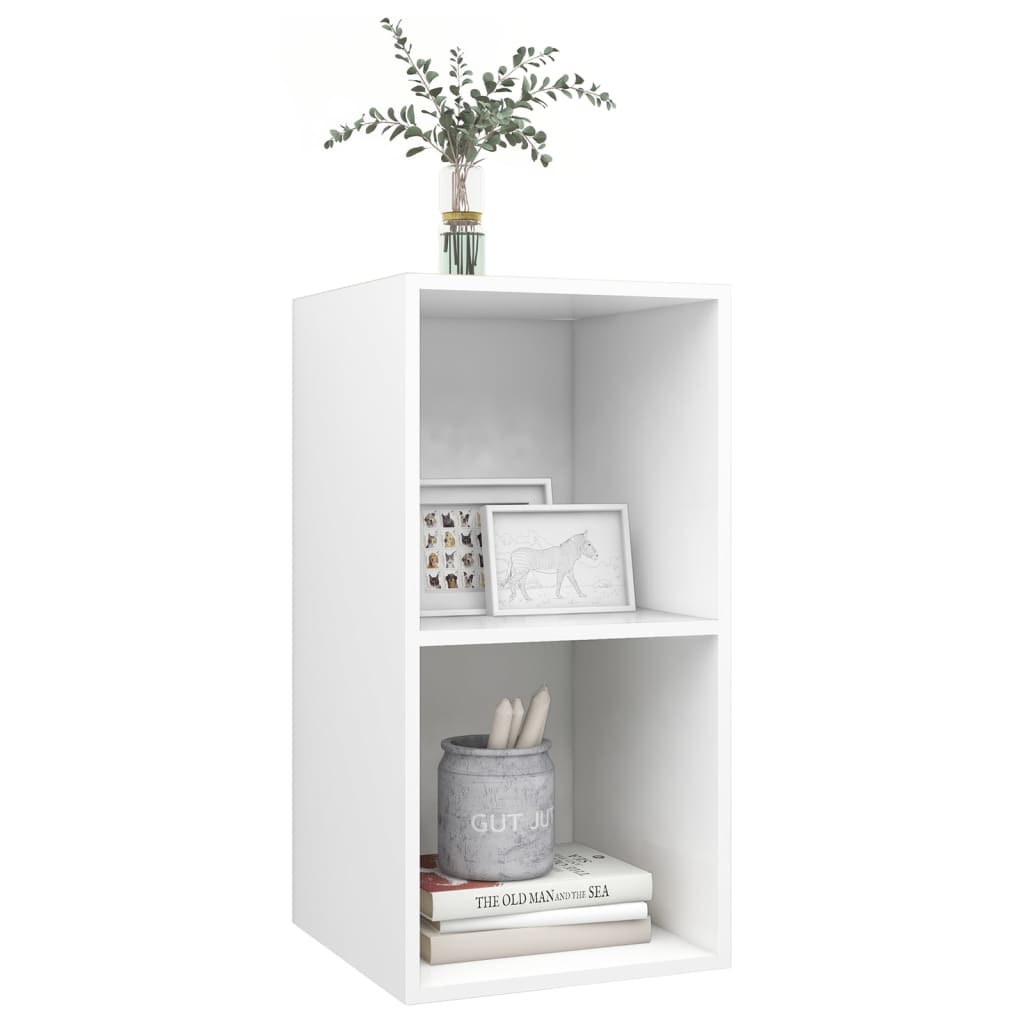 Meuble TV mural Blanc 37x37x72 cm Bois d’ingénierie - XIOS