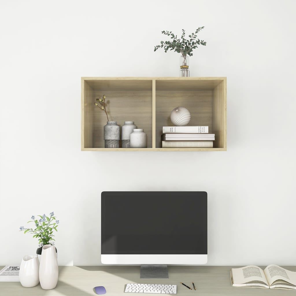 Meuble TV mural Chêne sonoma 37x37x72 cm Bois d’ingénierie - XIOS