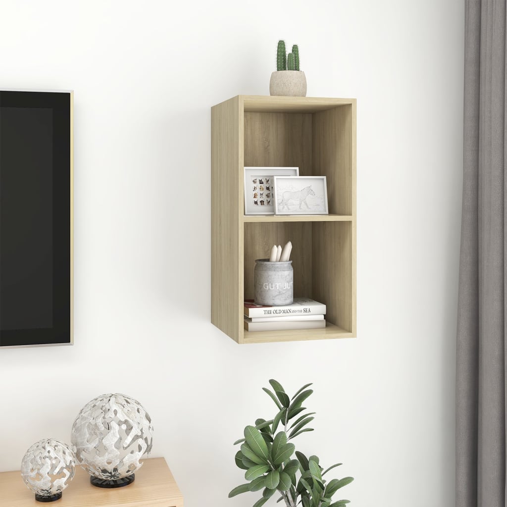 Meuble TV mural Chêne sonoma 37x37x72 cm Bois d’ingénierie - XIOS