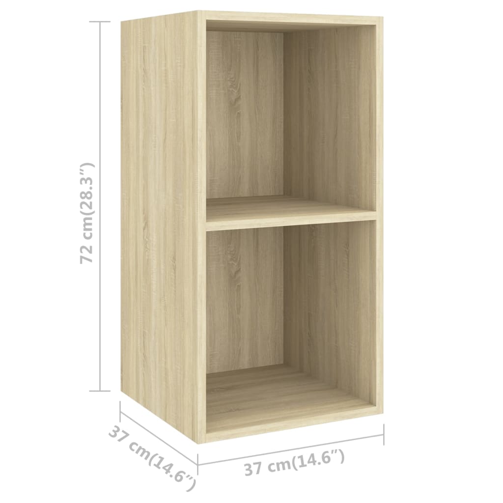 Meuble TV mural Chêne sonoma 37x37x72 cm Bois d’ingénierie - XIOS