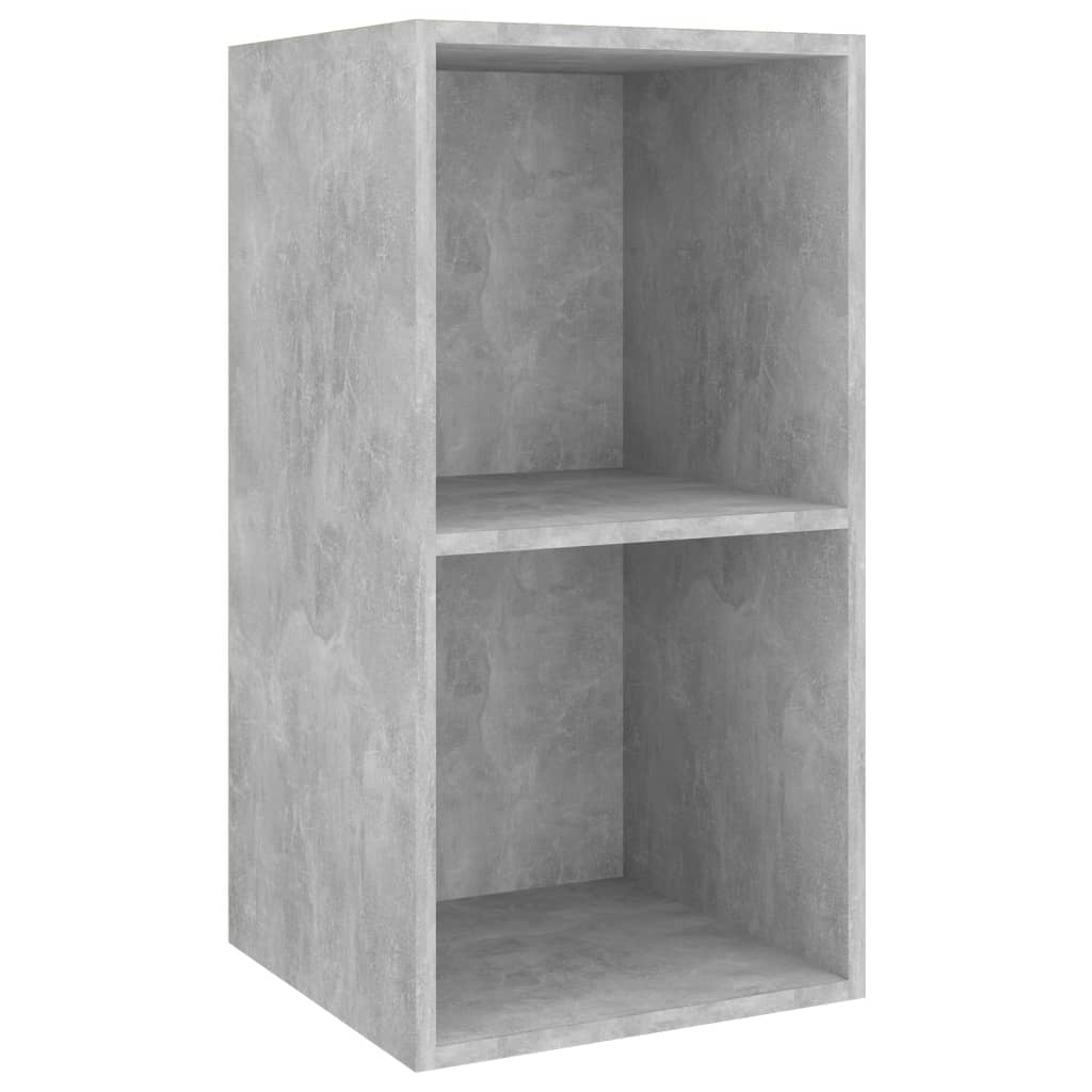 Meuble TV mural Gris béton 37x37x72 cm Bois d’ingénierie - XIOS