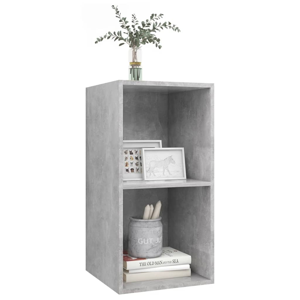 Meuble TV mural Gris béton 37x37x72 cm Bois d’ingénierie - XIOS