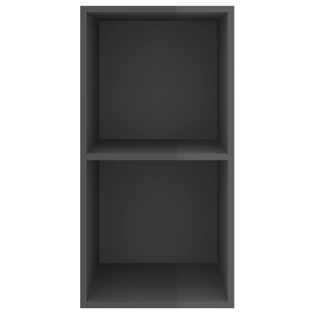Meuble TV mural Gris brillant 37x37x72 cm Bois d’ingénierie - XIOS