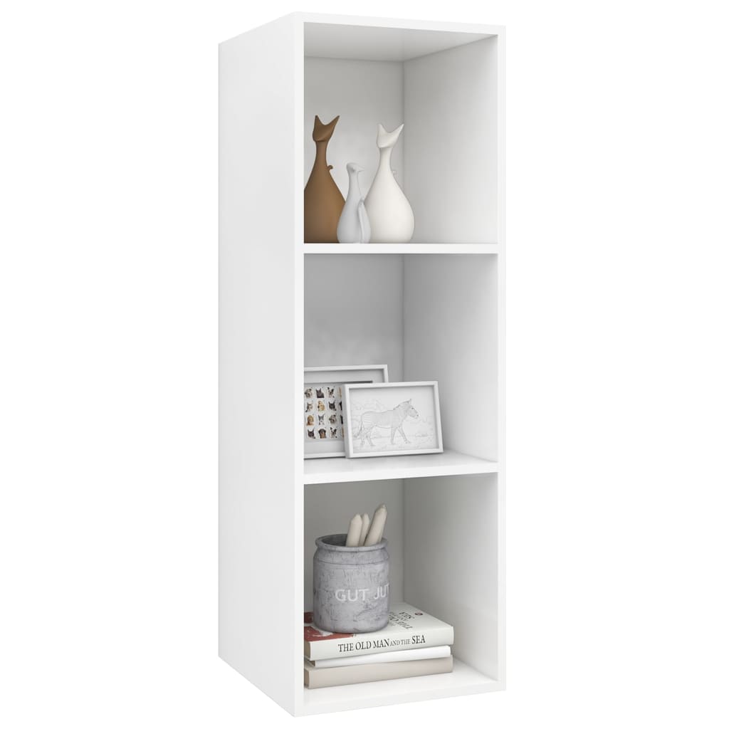 Meuble TV mural Blanc 37x37x107 cm Bois d’ingénierie - XIOS