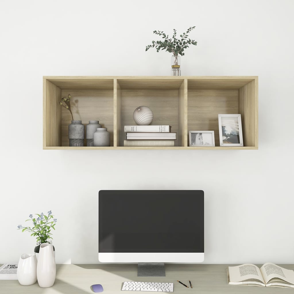 Meuble TV mural Chêne sonoma 37x37x107 cm Bois d’ingénierie - XIOS