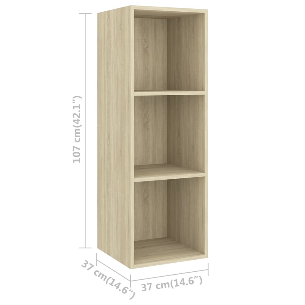 Meuble TV mural Chêne sonoma 37x37x107 cm Bois d’ingénierie - XIOS