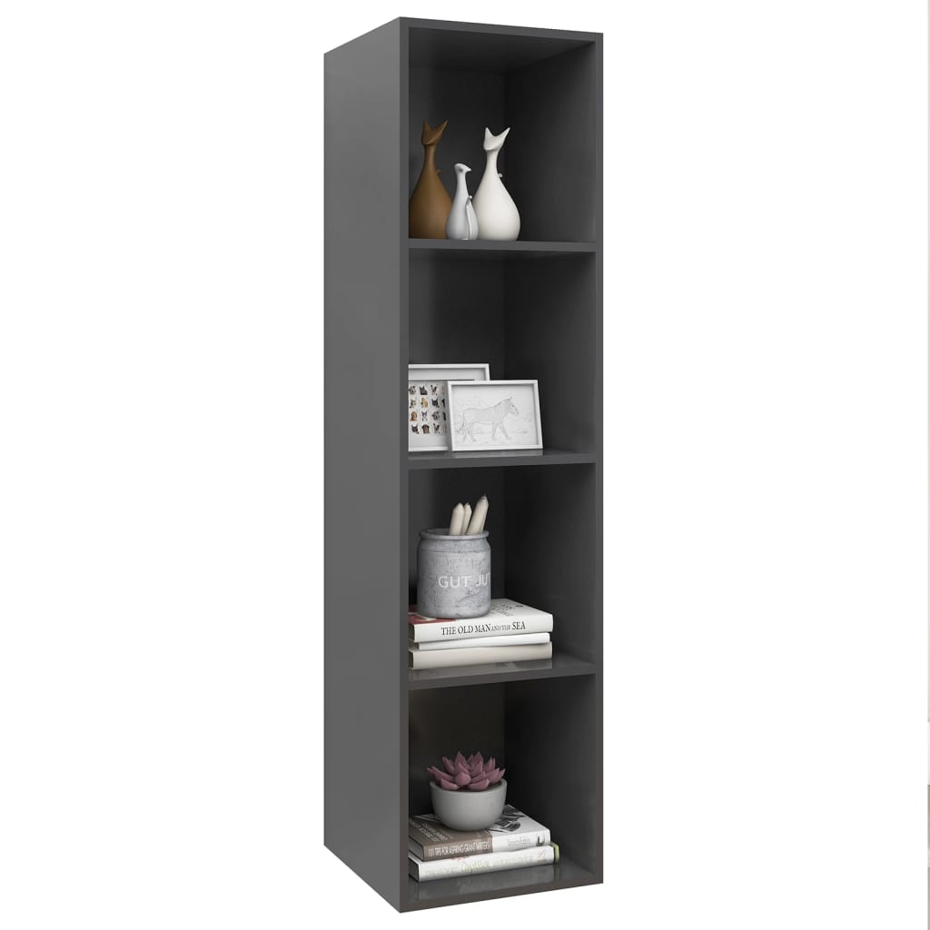 Meuble TV mural Gris 37x37x142,5 cm Bois d’ingénierie Meubles TV vidaXL   