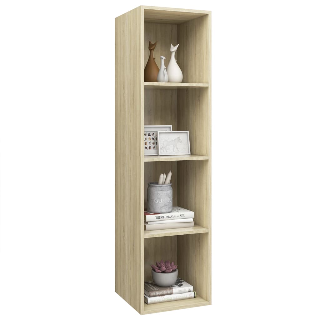 Meuble TV mural Chêne sonoma 37x37x142,5 cm Bois d’ingénierie Meubles TV vidaXL   