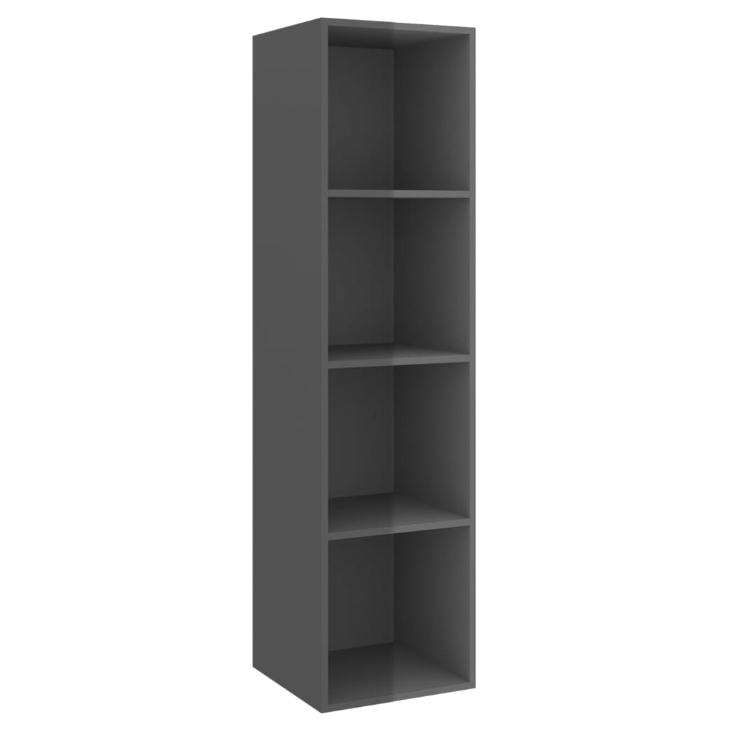 Meuble TV mural Gris brillant 37x37x142,5 cm Bois d’ingénierie Meubles TV vidaXL   