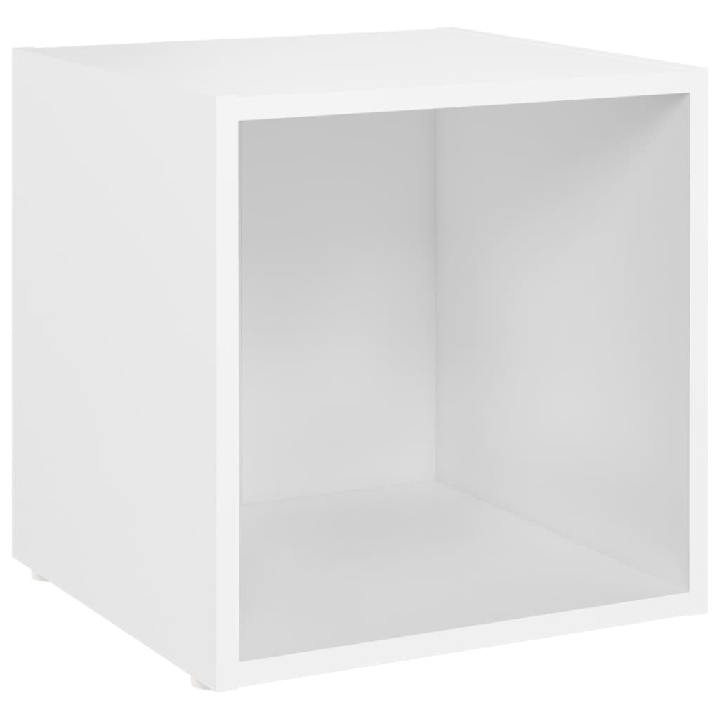 Meuble TV Blanc 37x35x37 cm Bois d’ingénierie - XIOS