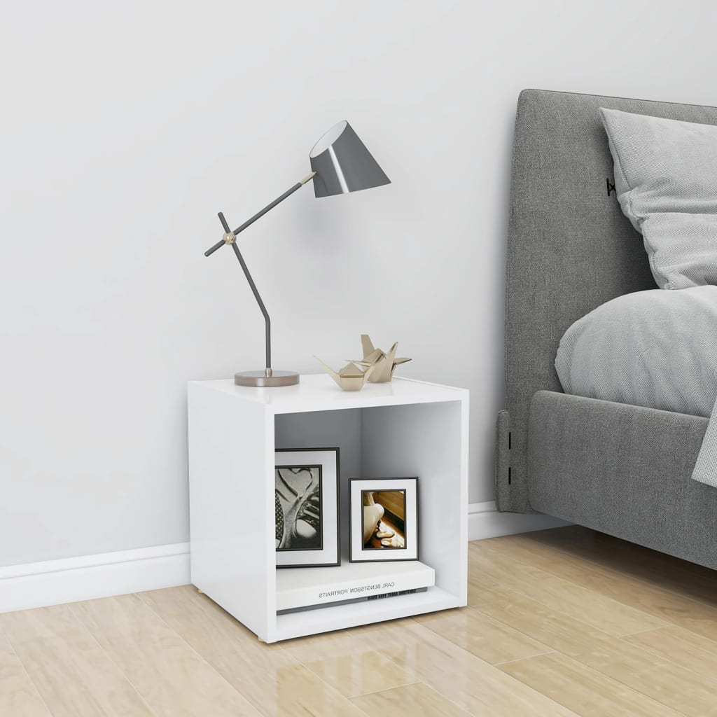 Meuble TV Blanc 37x35x37 cm Bois d’ingénierie - XIOS
