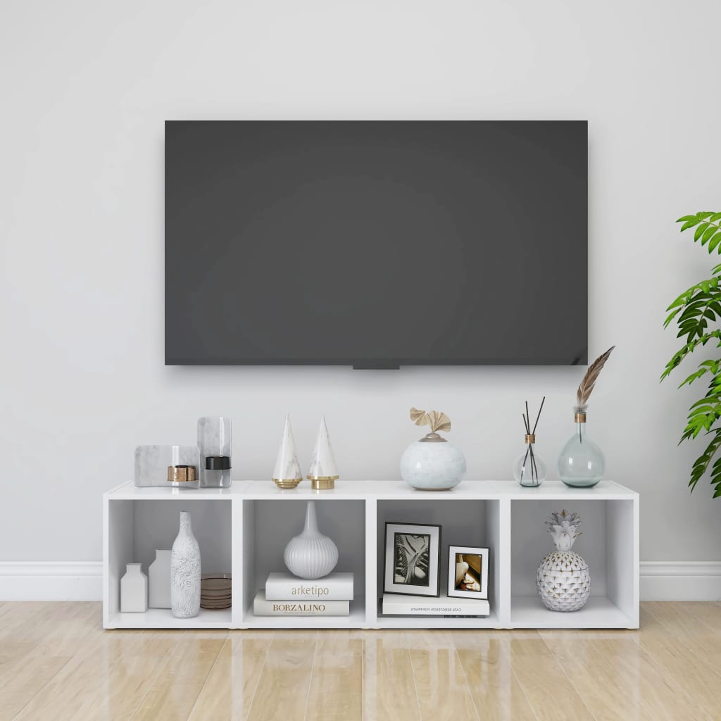 Meubles TV 2 pcs Blanc 37x35x37 cm Bois d’ingénierie - XIOS