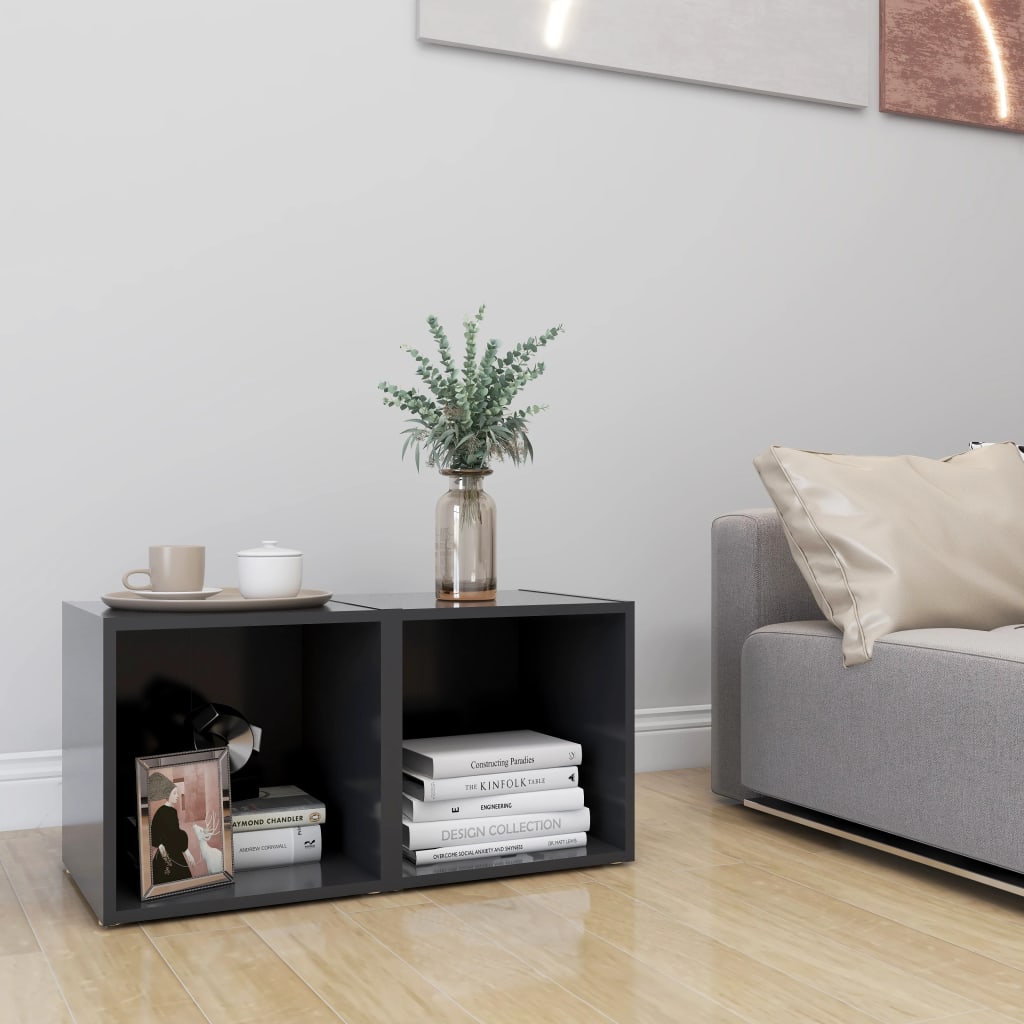Meubles TV 2 pcs gris 37x35x37 cm bois d’ingénierie - XIOS