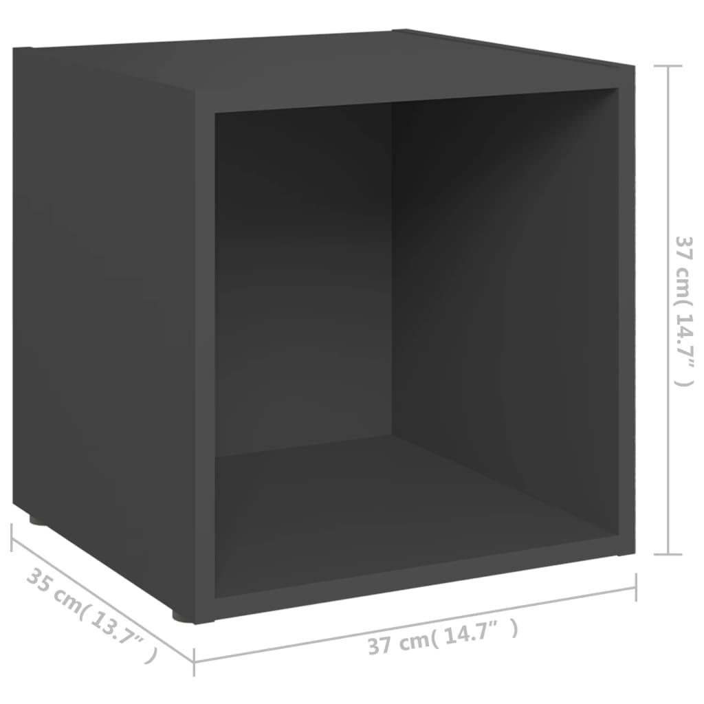 Meubles TV 2 pcs gris 37x35x37 cm bois d’ingénierie - XIOS