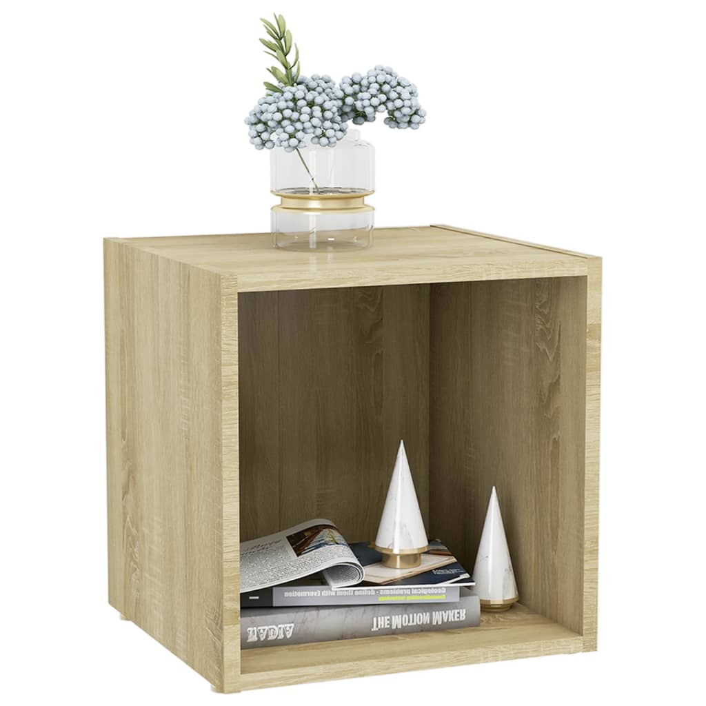 Meuble TV chêne sonoma 37x35x37 cm bois d’ingénierie - XIOS