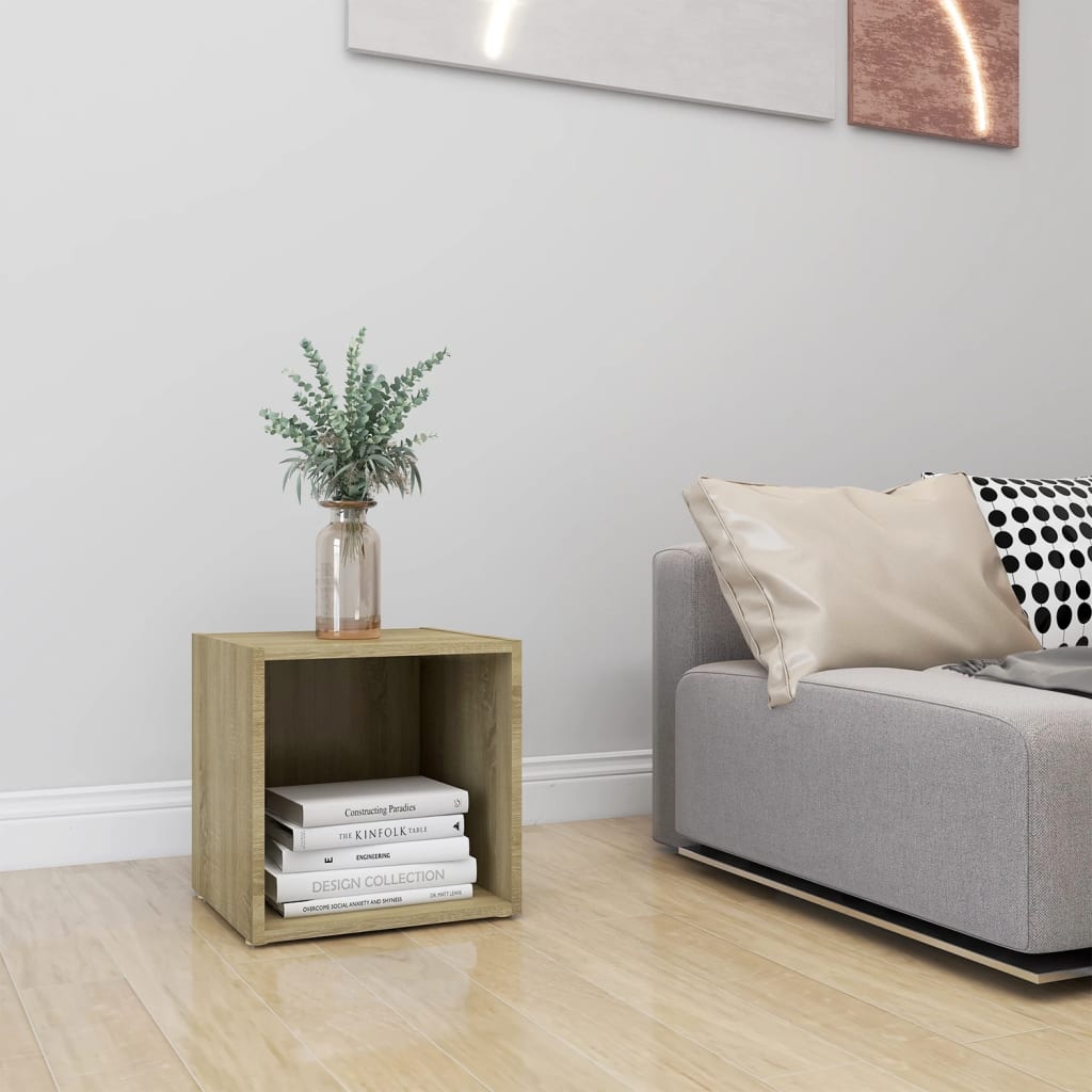 Meuble TV chêne sonoma 37x35x37 cm bois d’ingénierie - XIOS