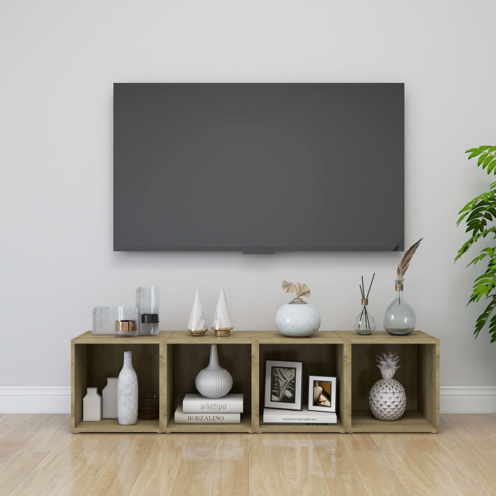Meuble TV chêne sonoma 37x35x37 cm bois d’ingénierie - XIOS