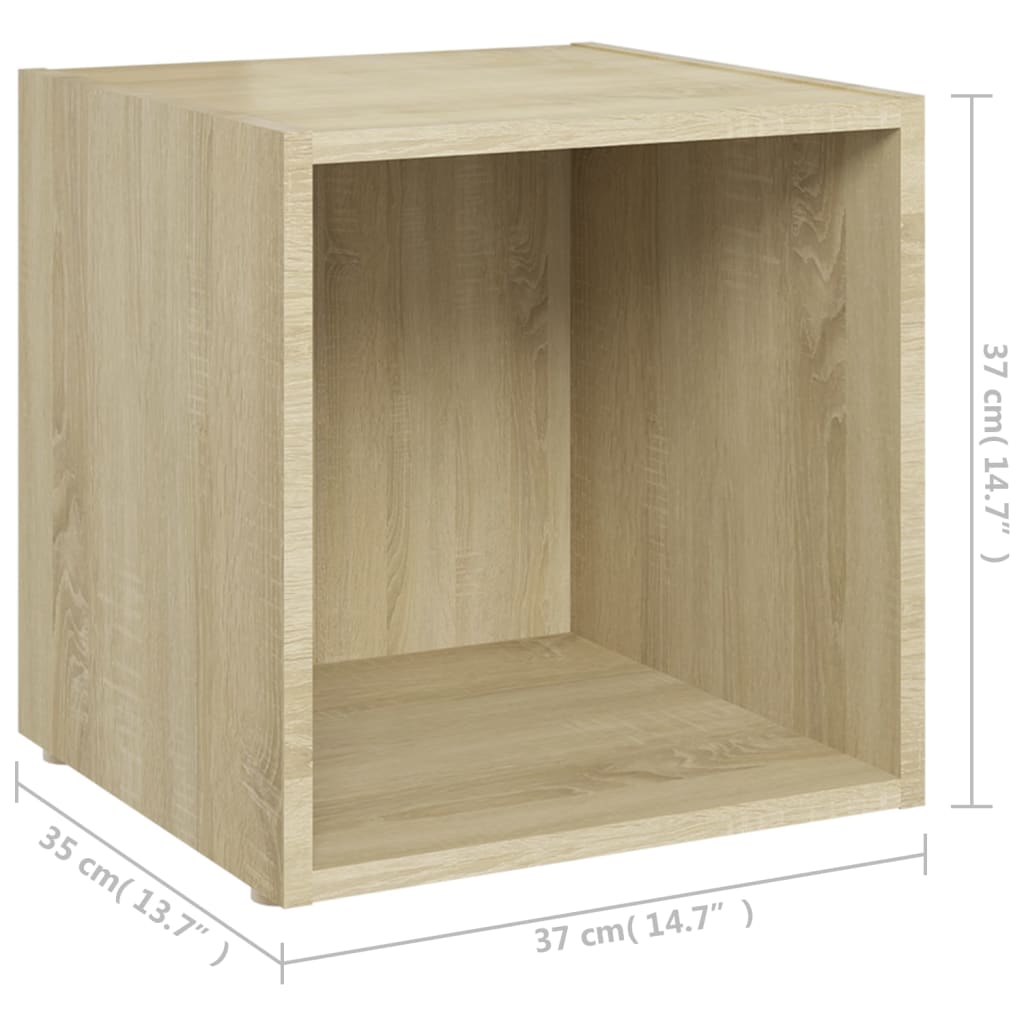 Meuble TV chêne sonoma 37x35x37 cm bois d’ingénierie - XIOS