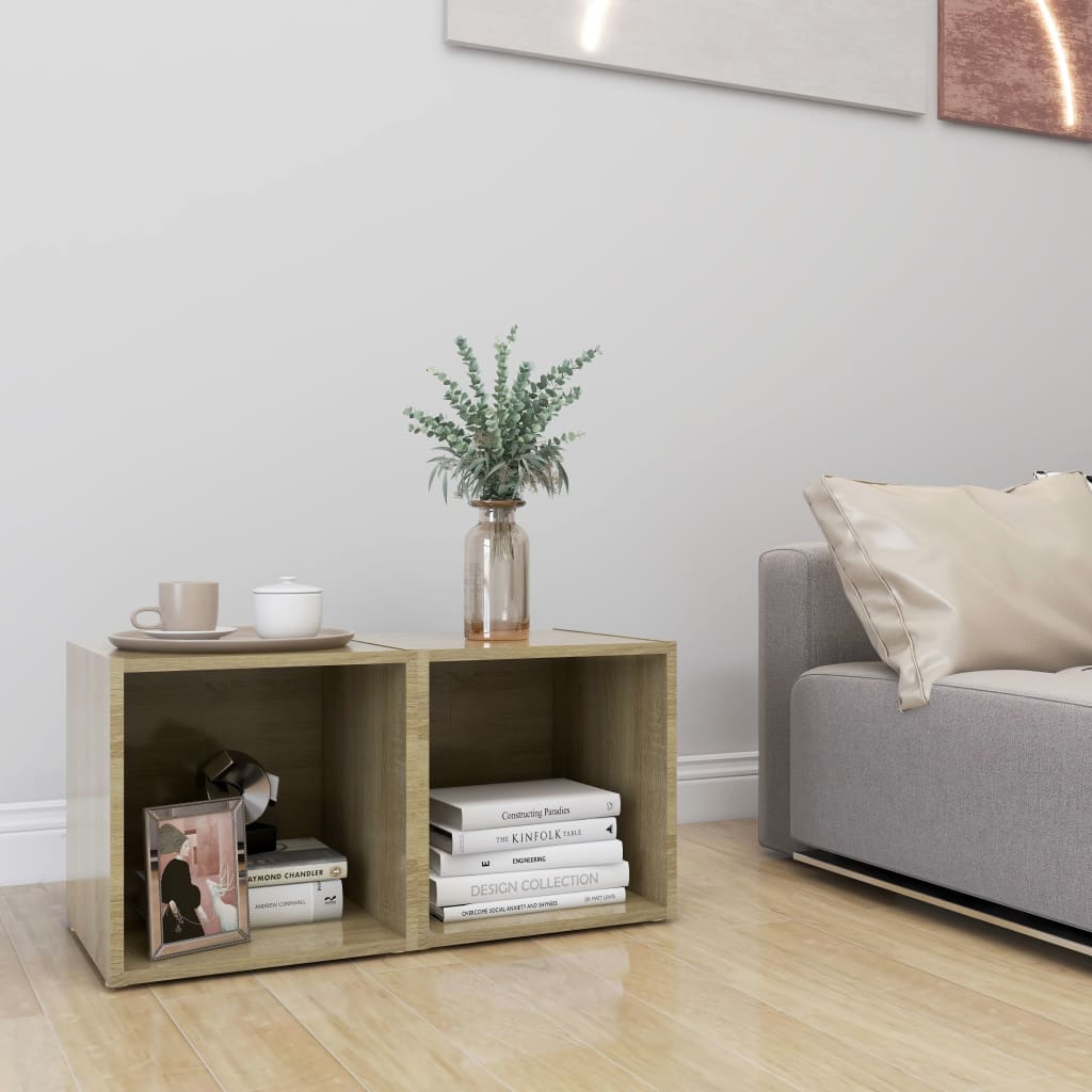 Meubles TV 2 pcs chêne sonoma 37x35x37 cm bois d’ingénierie - XIOS