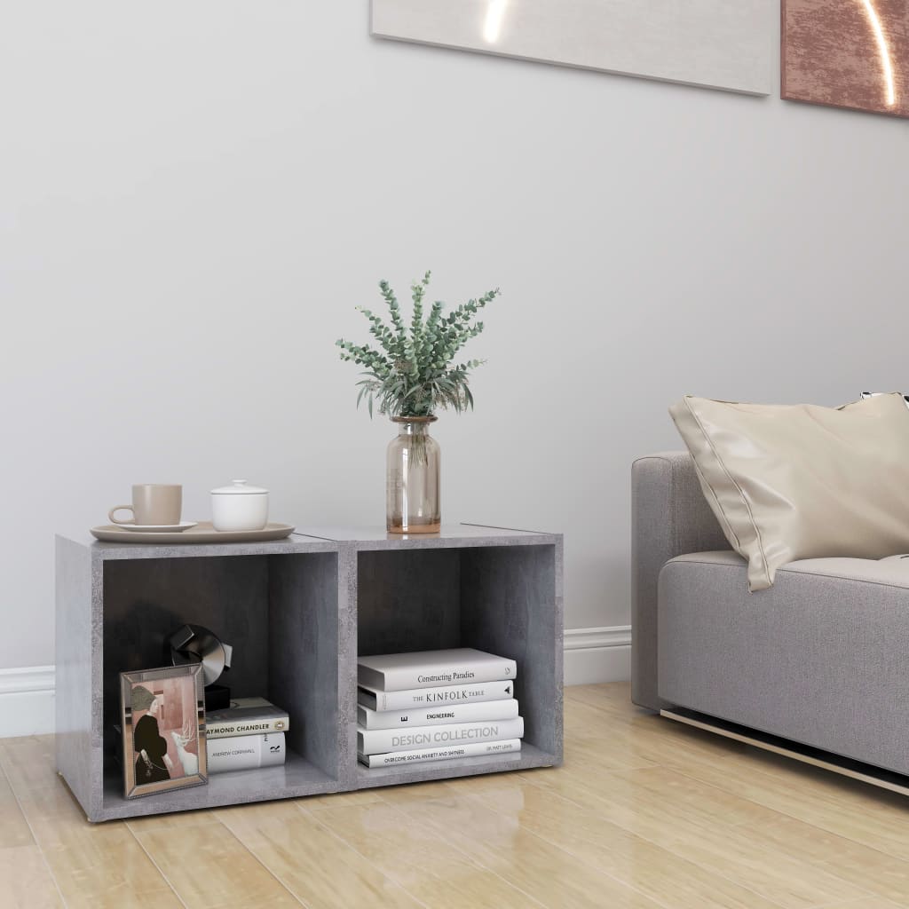 Meubles TV 2 pcs gris béton 37x35x37 cm bois d’ingénierie - XIOS