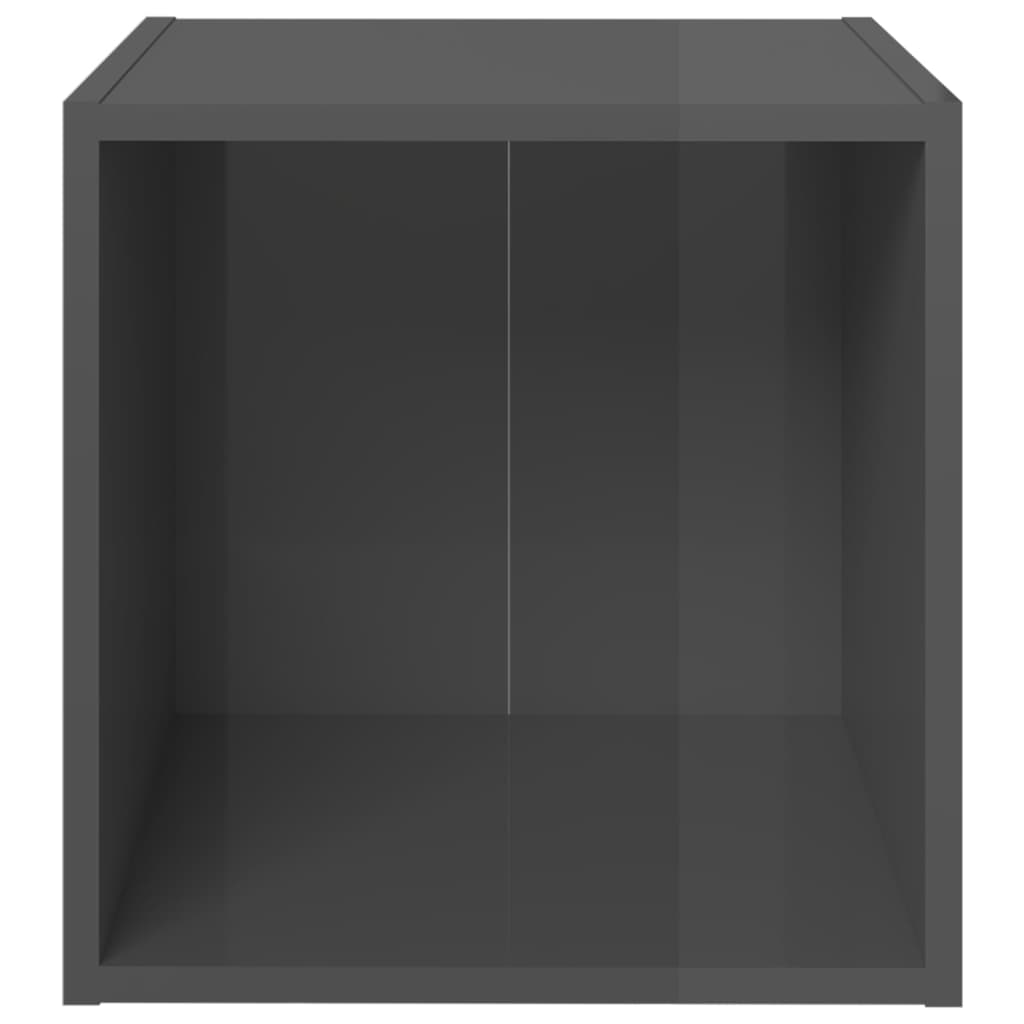 Meubles TV 4 pcs gris brillant 37x35x37 cm bois d’ingénierie - XIOS