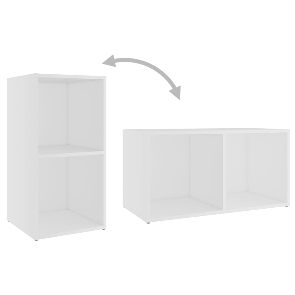 Meuble TV blanc 72x35x36,5 cm bois d’ingénierie - XIOS