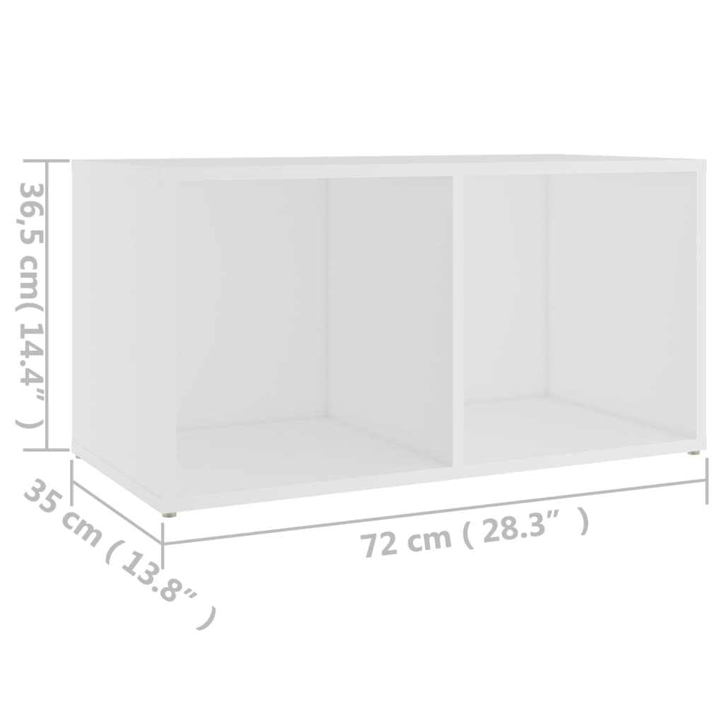 Meuble TV blanc 72x35x36,5 cm bois d’ingénierie - XIOS