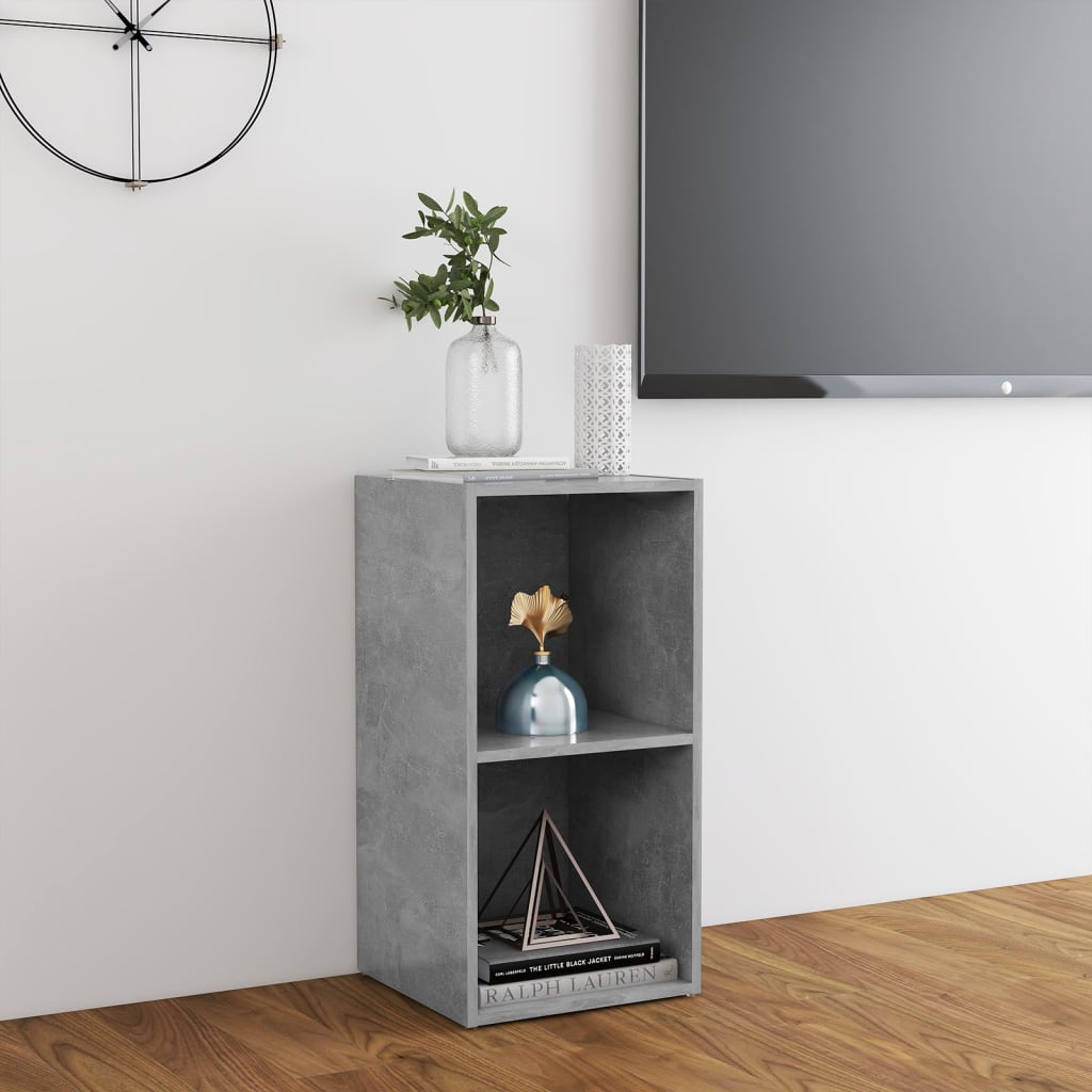 Meuble TV gris béton 72x35x36,5 cm bois d’ingénierie - XIOS