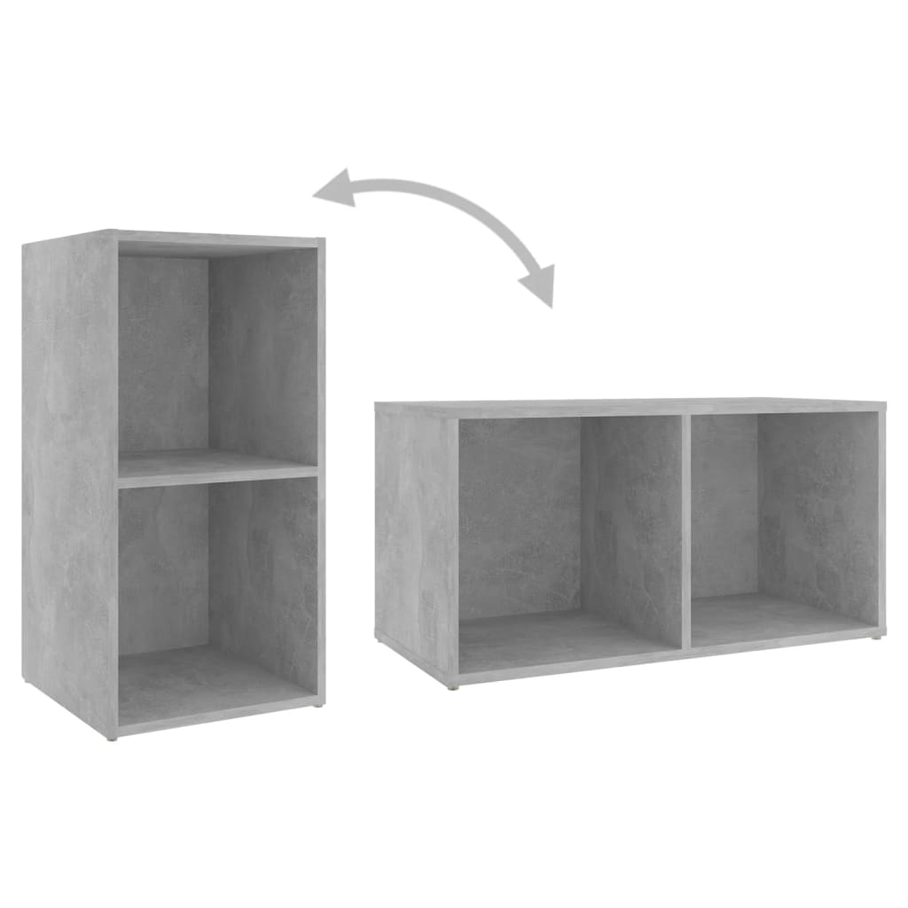 Meuble TV gris béton 72x35x36,5 cm bois d’ingénierie - XIOS