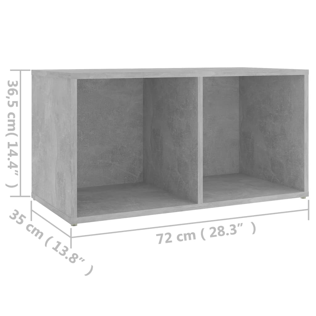 Meuble TV gris béton 72x35x36,5 cm bois d’ingénierie - XIOS