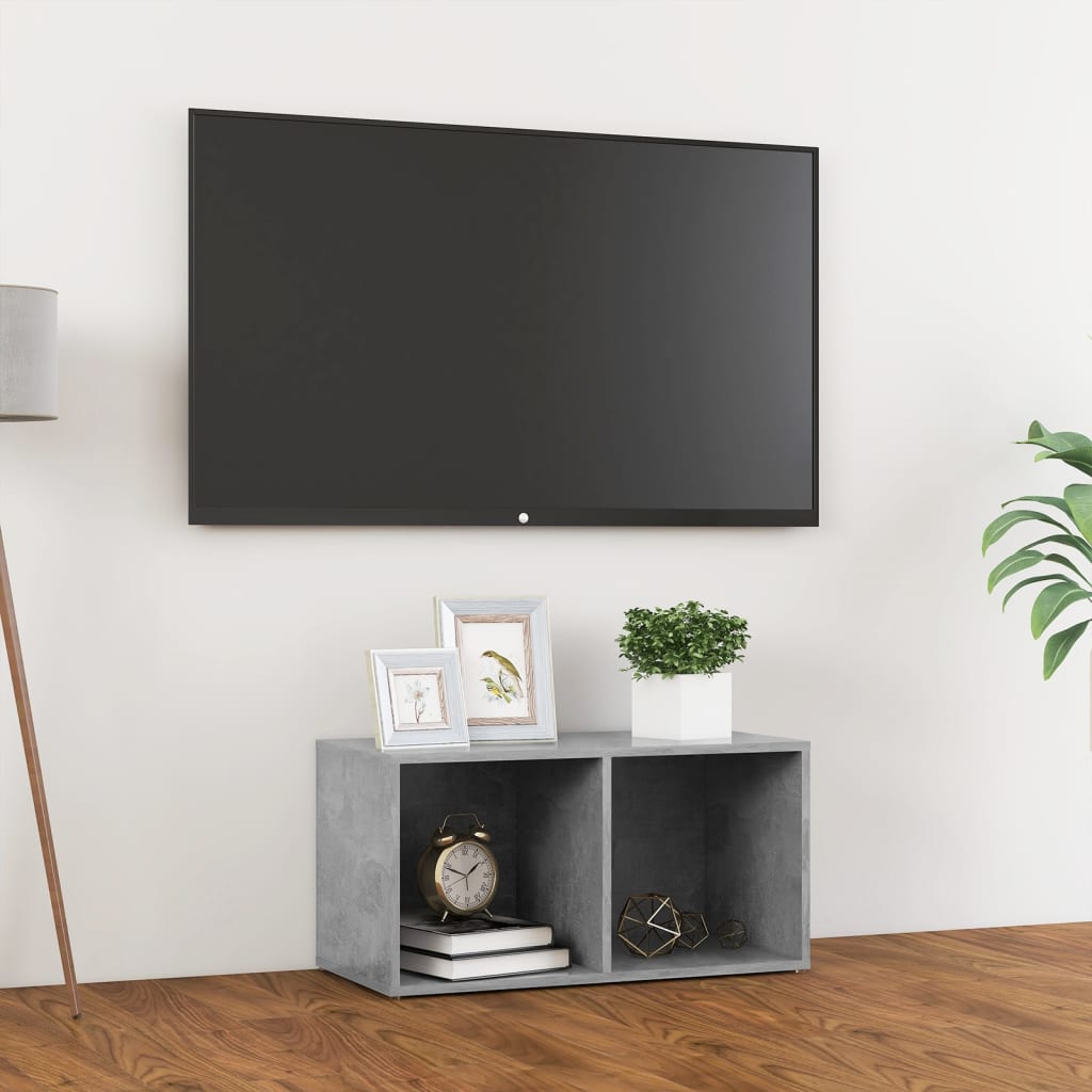 Meuble TV gris béton 72x35x36,5 cm bois d’ingénierie - XIOS