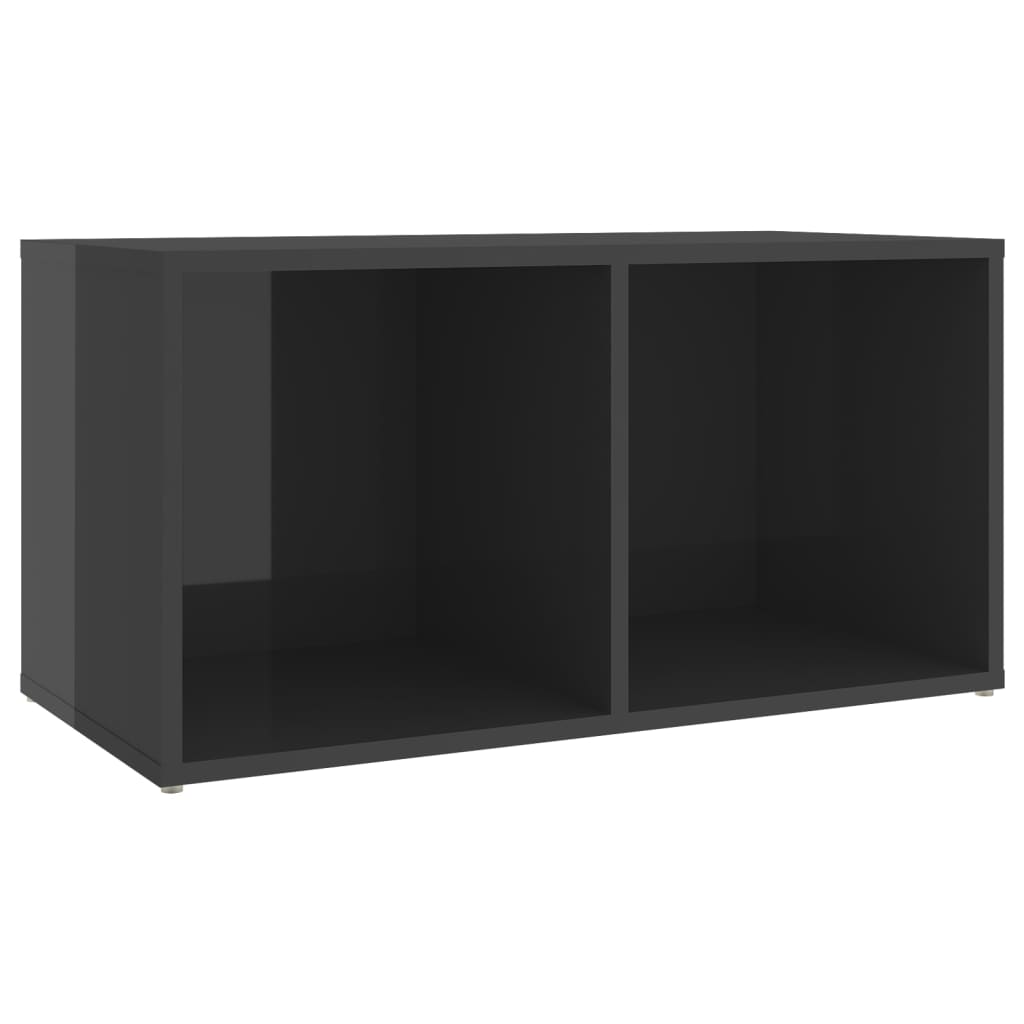 Meuble TV gris brillant 72x35x36,5 cm bois d’ingénierie - XIOS