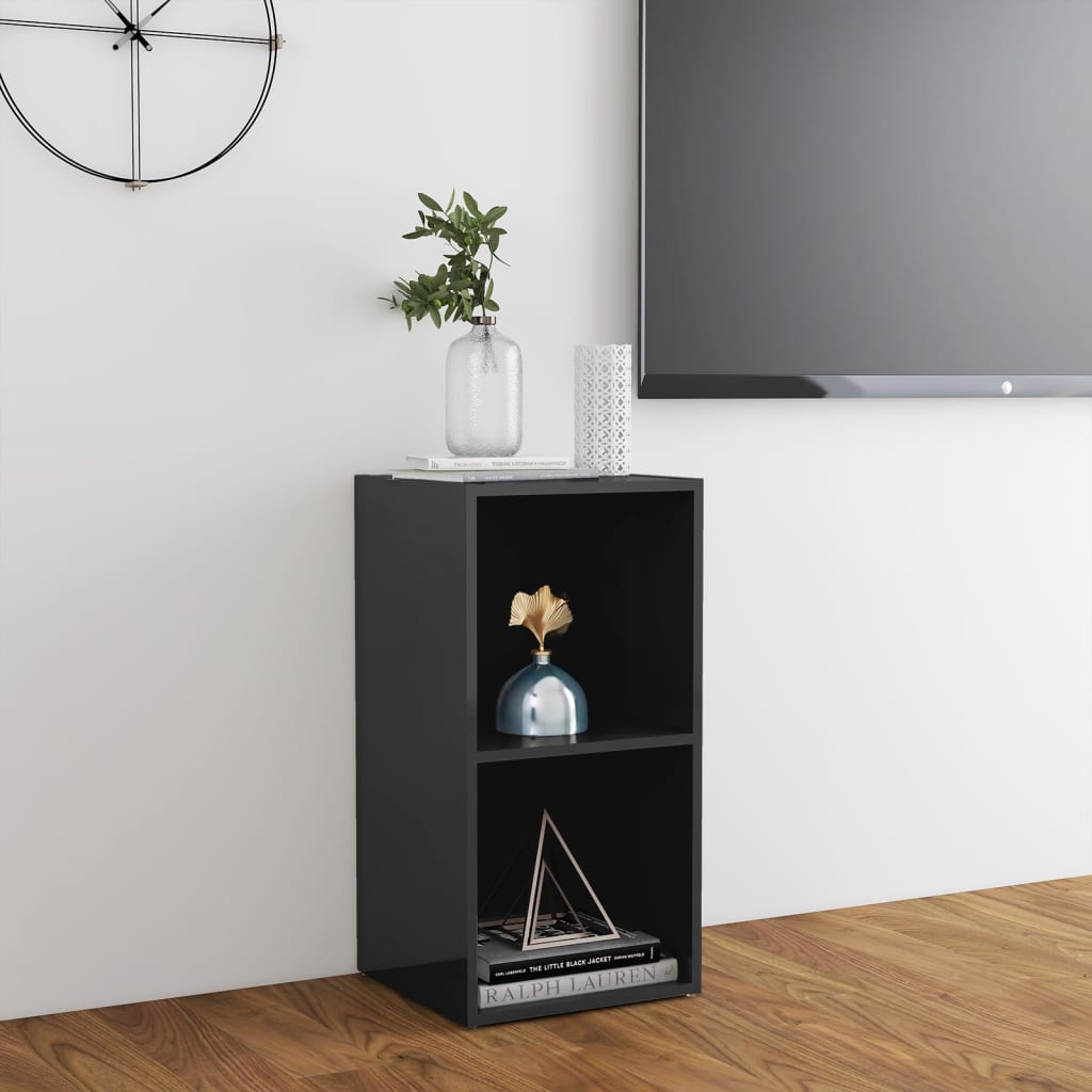 Meuble TV gris brillant 72x35x36,5 cm bois d’ingénierie - XIOS