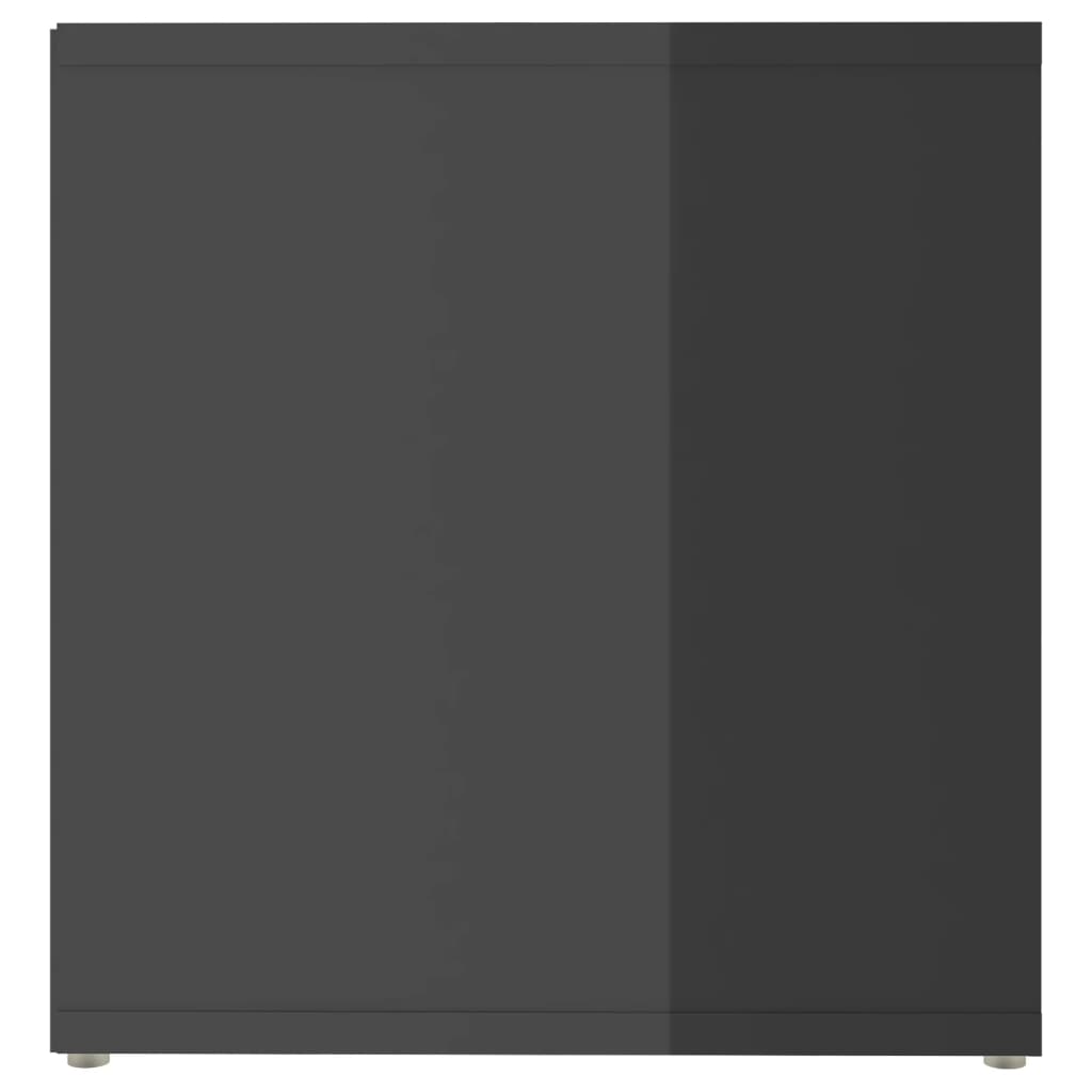 Meuble TV gris brillant 72x35x36,5 cm bois d’ingénierie - XIOS