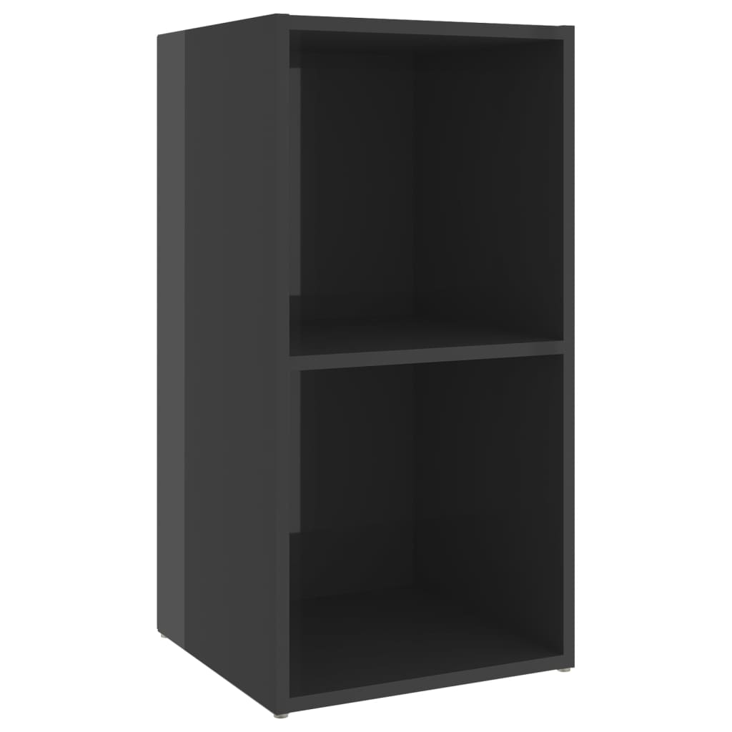 Meuble TV gris brillant 72x35x36,5 cm bois d’ingénierie - XIOS