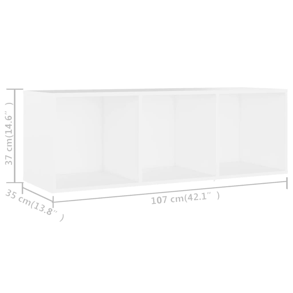 Meuble TV Blanc 107x35x37 cm Bois d’ingénierie - XIOS